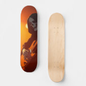 Grim mit Gitarre Skateboard (Vorderseite)