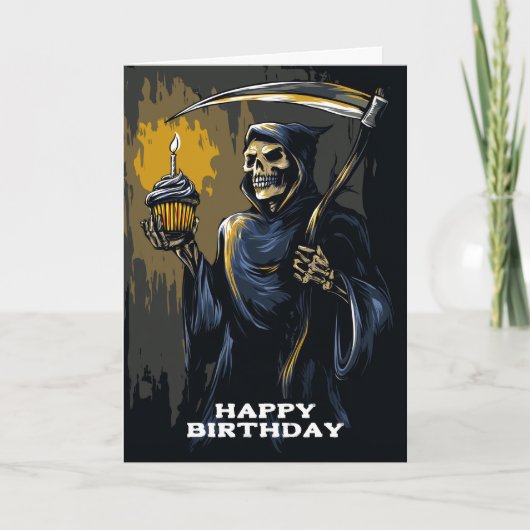 Grim Reaper Birthday Karte (Vorderseite)