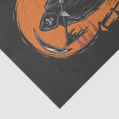 Grim Reaper Cartoon in Sunset Graveyard Seidenpapier (Ausschnitt)
