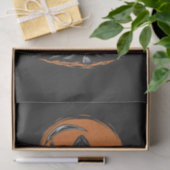 Grim Reaper Cartoon in Sunset Graveyard Seidenpapier (Geschenk)