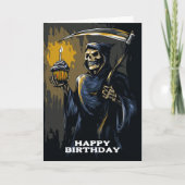 Grim Reaper Geburtstag Karte (Vorderseite)