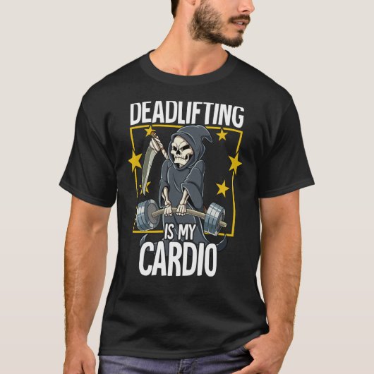 Grim Reaper Gym Weight Training Deadlift T-Shirt (Vorderseite)