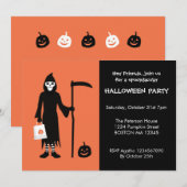 Grim Reaper Halloween-Einladung Einladung (Vorne/Hinten)