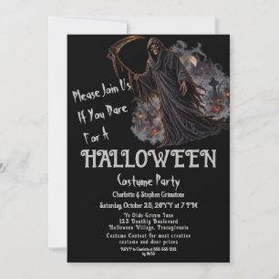 Grim Reaper Halloween-Kostenparty-Einladung Einladung