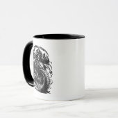 Grim Reaper Motorradfahrer-Illustration Tasse (Vorderseite Links)
