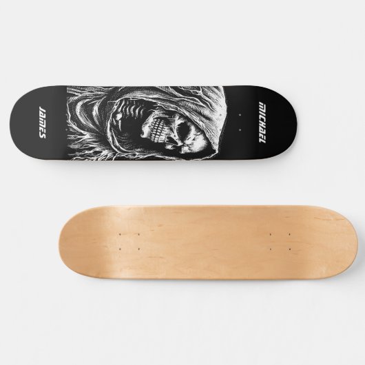 Grim Reaper Personalized Skateboard (Horizontal)