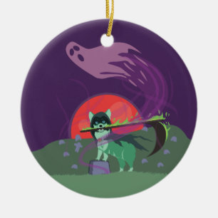 Grim Reaper Puppy Keramik Ornament