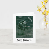 Grim Reaper Rat, Happy Halloween! Karte (Gelbe Blume)