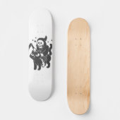Grim reaper riding a cat - Choose background color Skateboard (Vorderseite)