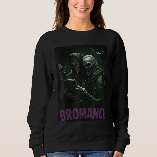Grim Reaper Selfie BRO Cool Pop Graphic Art Sweatshirt (Vorderseite)