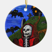 Grim Reaper Skeleton Bats Toms Black House Keramik Ornament (Vorne)