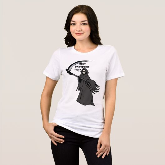 Grim Reaper Soul Snatcher Shirt | Funny Chic Tee (Vorderseite voll)