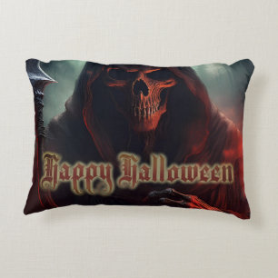 Grim Reaper Totenkopf Halloween Gruselige Kunst Dekokissen