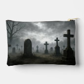 Grim Reaper Zippered Bag with Graveyard Design Zubehörtasche (Rückseite)