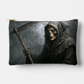 Grim Reaper Zippered Bag with Graveyard Design Zubehörtasche (Vorderseite)