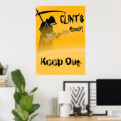 Grim Sensenmann Behielt Abmelden Poster (Heimbüro)