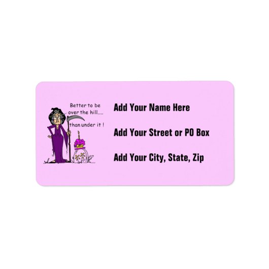 Grim Sensenmann Birthday Spaß Adressaufkleber (Vorne)