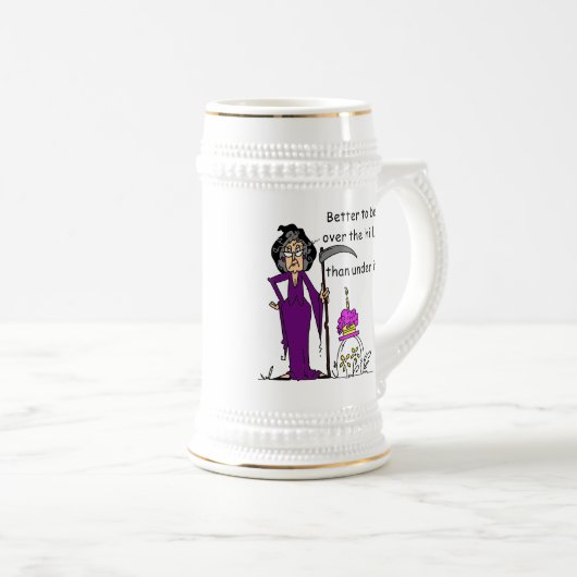 Grim Sensenmann Birthday Spaß Bierglas (VorderseiteRechts)