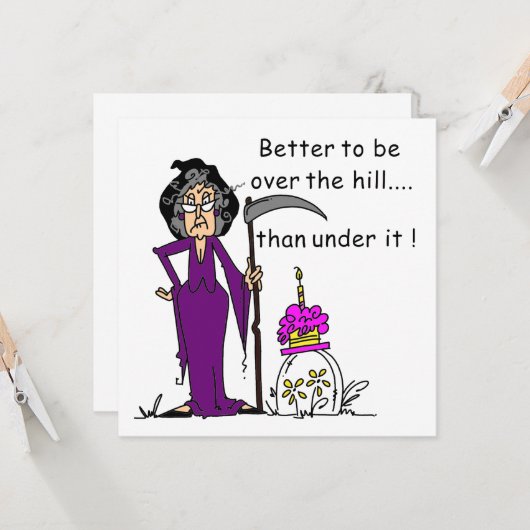 Grim Sensenmann Birthday Spaß Karte (Vorderseite/Rückseite Beispiel)