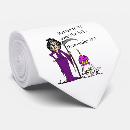 Grim Sensenmann Birthday Spaß Krawatte (Gerollt)