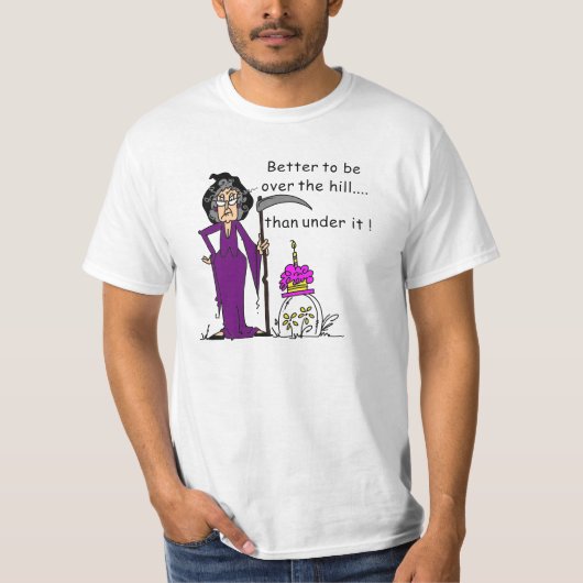 Grim Sensenmann Birthday Spaß T-Shirt (Vorderseite)