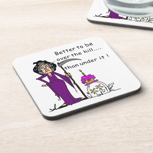 Grim Sensenmann Birthday Spaß Untersetzer (Linke Seite)