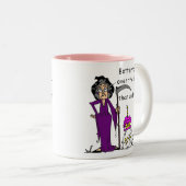 Grim Sensenmann Birthday Spaß Zweifarbige Tasse (VorderseiteRechts)