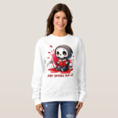 Grim Sensenmann Book Lover, Custom Book Club Sweatshirt (Vorne ganz)