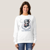 Grim Sensenmann Book Lover, Custom Book Club Sweatshirt (Vorne ganz)