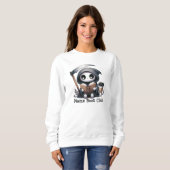 Grim Sensenmann Book Lover, Custom Book Club Sweatshirt (Vorne ganz)