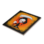 Grim Sensenmann Creepy Funny Cartoon Fliese (Seite)