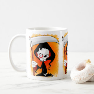 Grim Sensenmann Creepy Funny Cartoon Kaffeetasse
