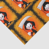 Grim Sensenmann Creepy Funny Cartoon Seidenpapier (Detail)