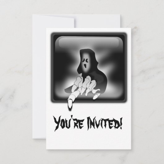 Grim Sensenmann Death Custom Invasion Card Einladung (Vorderseite)