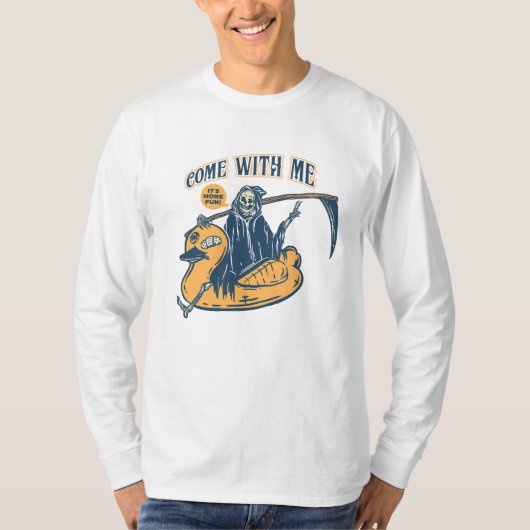 Grim Sensenmann Duck Pool T-Shirt (Vorderseite)