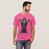 Grim Sensenmann Funny Bodybuilder Barbell Deadlift T-Shirt (Vorne ganz)