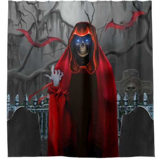 GRIM SENSENMANN GIPFELS DUSCHVORHANG (Vorderseite)