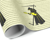 Grim Sensenmann Gitarre ☠️ Gothic Skull Design Geschenkpapier (Rolleneckpunkt)