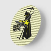 Grim Sensenmann Gitarre ☠️ Gothic Skull 💀 Design Runde Wanduhr (Winkel)
