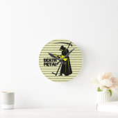 Grim Sensenmann Gitarre ☠️ Gothic Skull 💀 Design Runde Wanduhr (Zuhause)