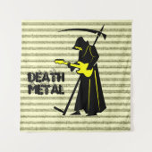 Grim Sensenmann Gitarre ☠️ Gothic Skull Design Wandteppich (Vorderseite)