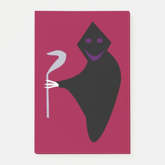 Grim Sensenmann Halloween Post bemerkt Pad Post-it Klebezettel (Vorderseite)