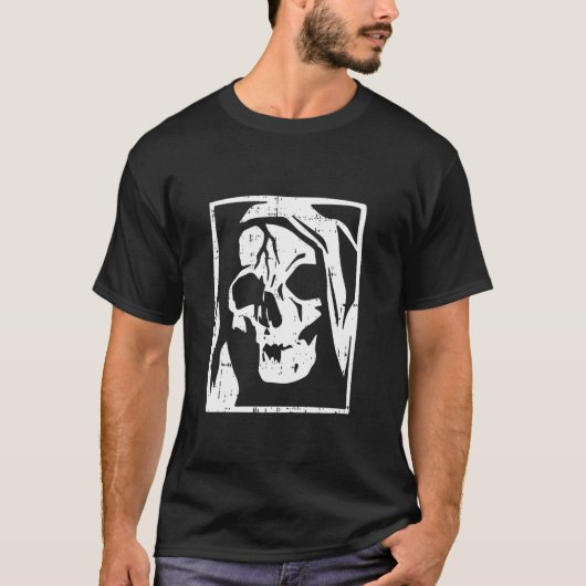 Grim Sensenmann Halloween Spooky Skeleton Men Wo T-Shirt (Vorderseite)