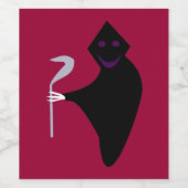 Grim Sensenmann Halloween Weinflaschen Etiketten (Einzelnes Label)