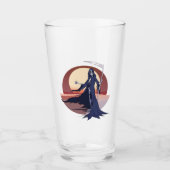 Grim Sensenmann Hitchwandern Glas (Vorderseite)