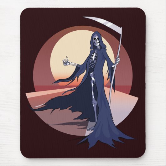 Grim Sensenmann Hitchwandern Mousepad (Vorne)