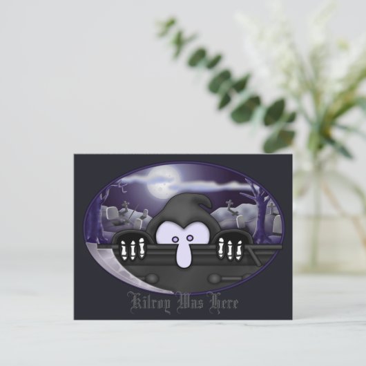 Grim Sensenmann Kilroy Postcard 2 Postkarte (Stehend Vorderseite)