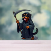 Grim Sensenmann Rottweiler Dog Acrylschild (Neutral)