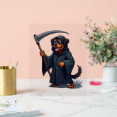 Grim Sensenmann Rottweiler Dog Acrylschild (Hochzeit)