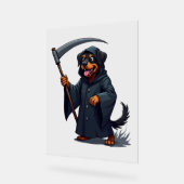 Grim Sensenmann Rottweiler Dog Acrylschild (Winkel)